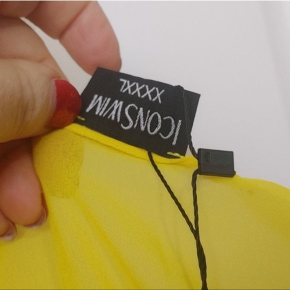 Festival vibes yellow cover up 3x-4x - Picture 5 of 6